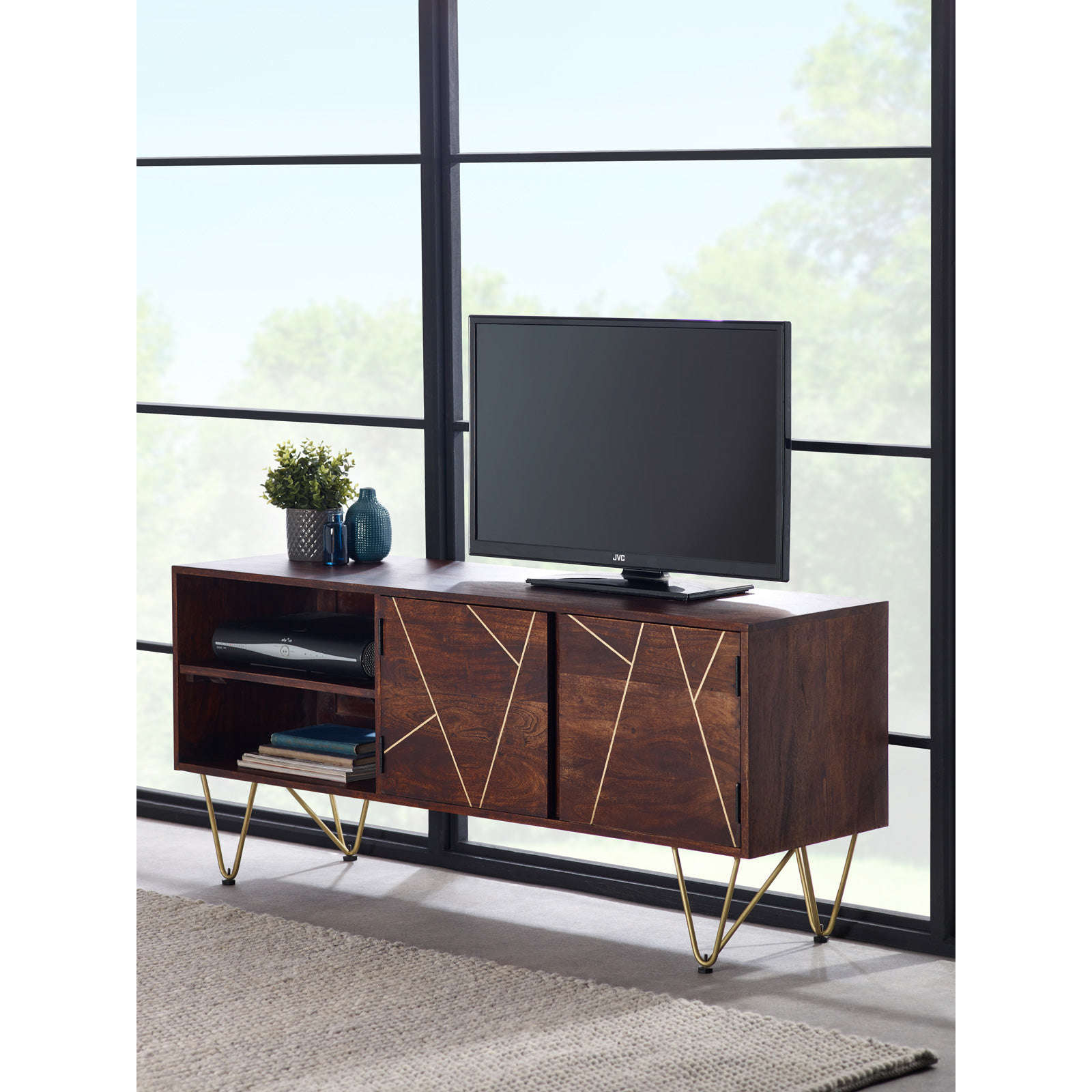 Ashpinoke:Dark Gold Plasma Media Unit,TV Units,Indian Hub