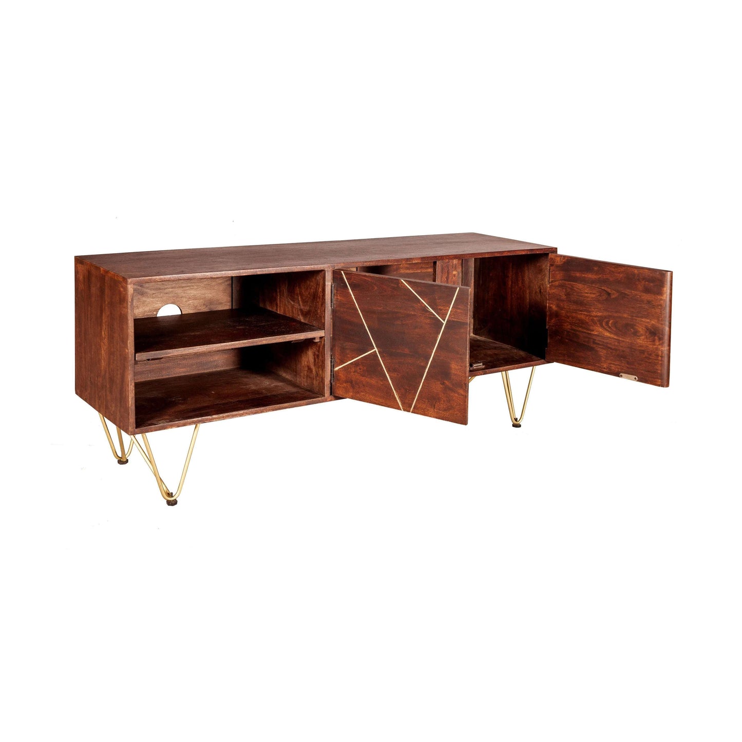 Ashpinoke:Dark Gold Plasma Media Unit,TV Units,Indian Hub