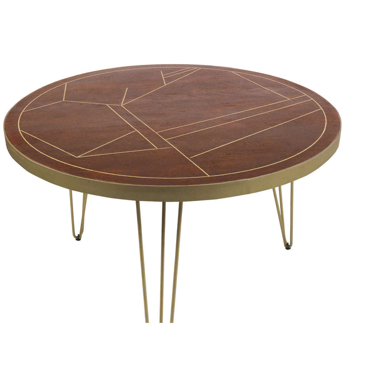 Ashpinoke:Dark Gold Round Dining Table,Dining Tables,Indian Hub