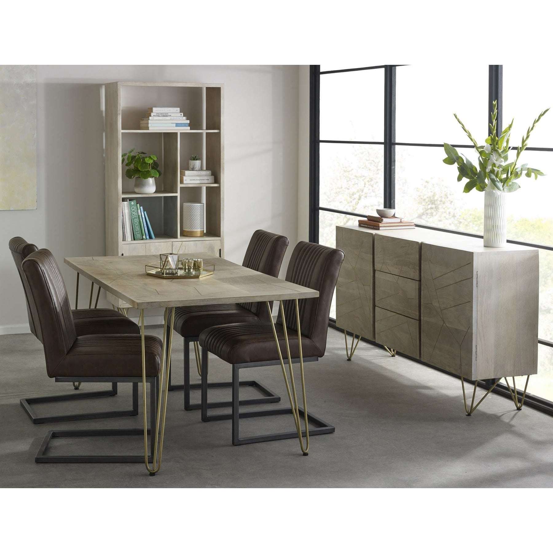 Ashpinoke:Light Gold Dining Table,Dining Tables,Indian Hub