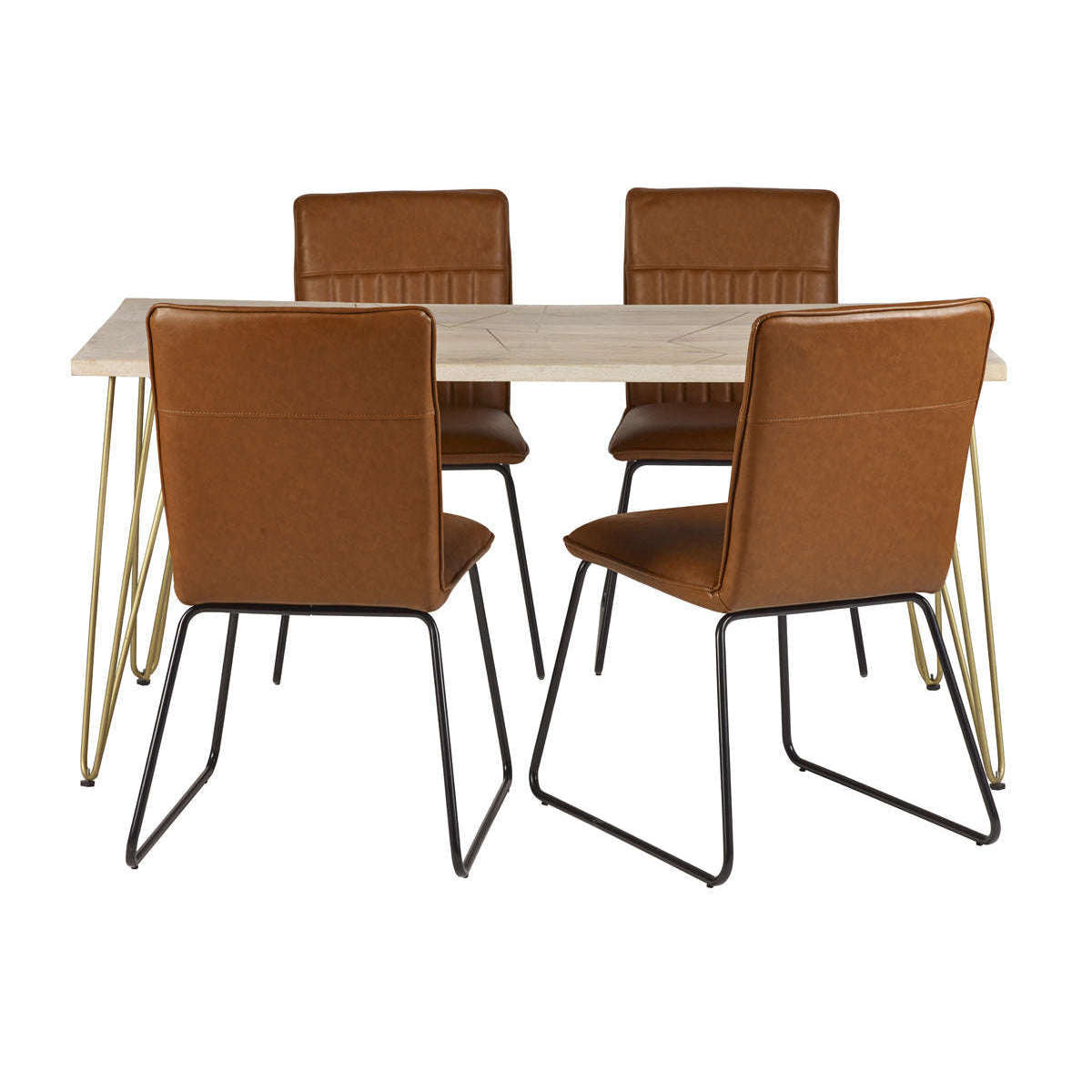 Ashpinoke:Light Gold Dining Table,Dining Tables,Indian Hub