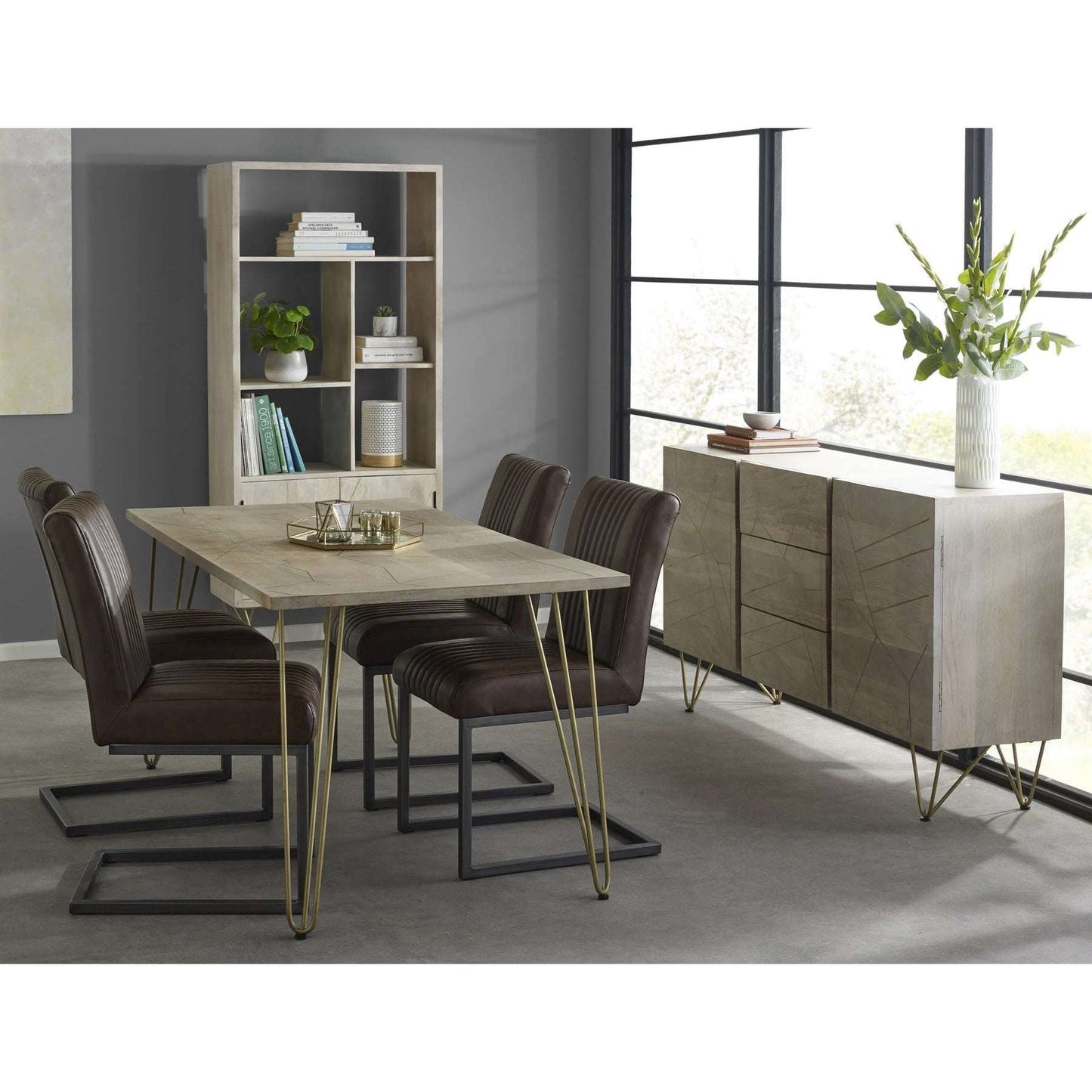 Ashpinoke:Light Gold Dining Table,Dining Tables,Indian Hub