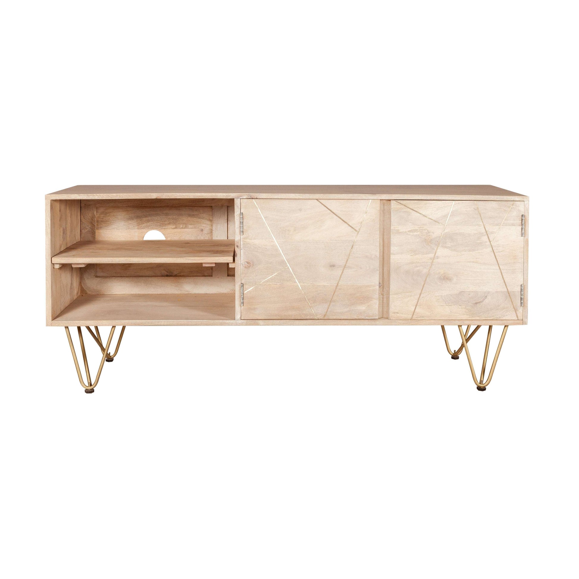 Ashpinoke:Light Gold Plasma Media Unit,TV Units,Indian Hub