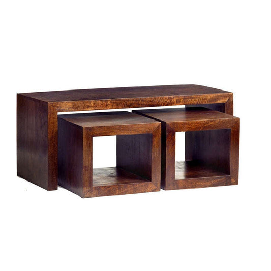 Toko Dark Mango Cubed John Long Coffee Table Set