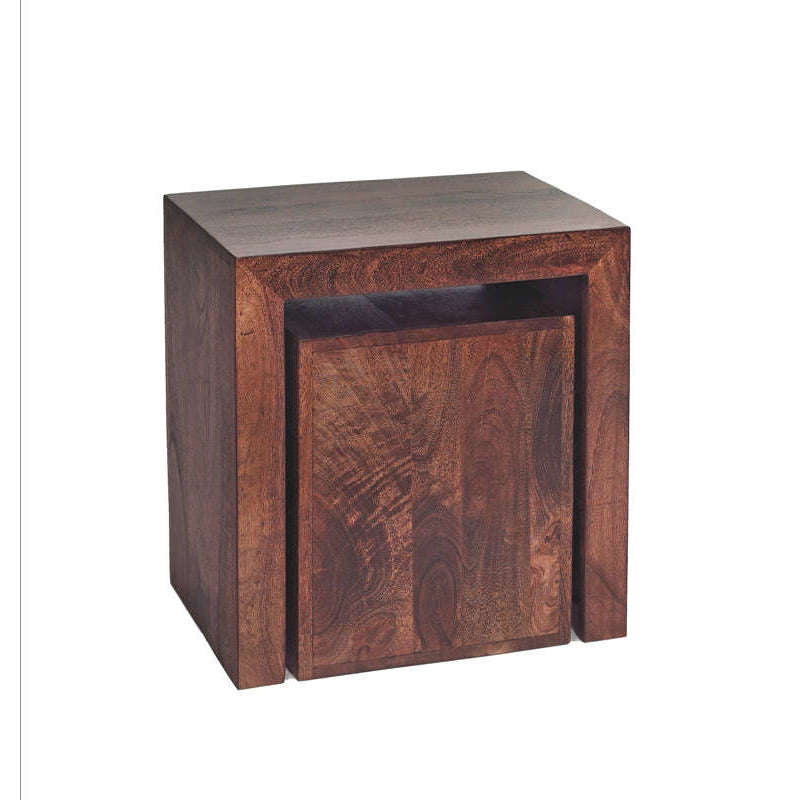 Toko Dark Mango Cubed Nest Of 2 Tables