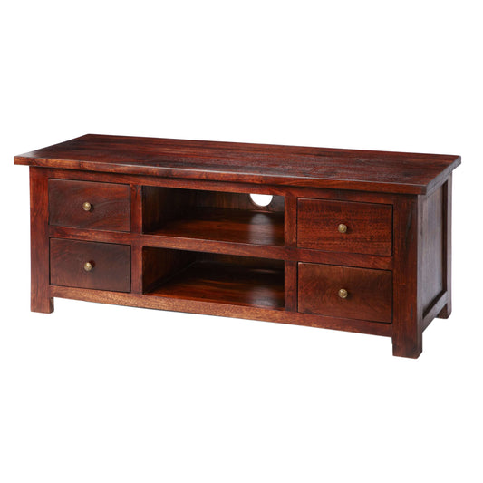 Ashpinoke:Jaipur Dark Mango Tv Cabinet-TV Units-Indian Hub