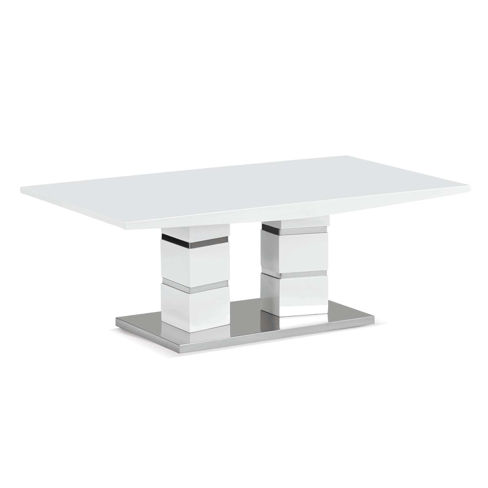 Ashpinoke:Janelle Coffee Table High Gloss White-Coffee Tables-Heartlands Furniture