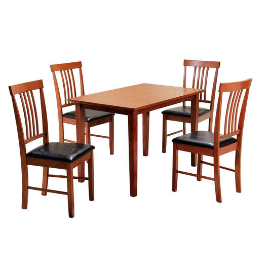 Ashpinoke:Massa Medium Dining Set with 4 Chairs Mahogany,Dining Sets,Heartlands Furniture