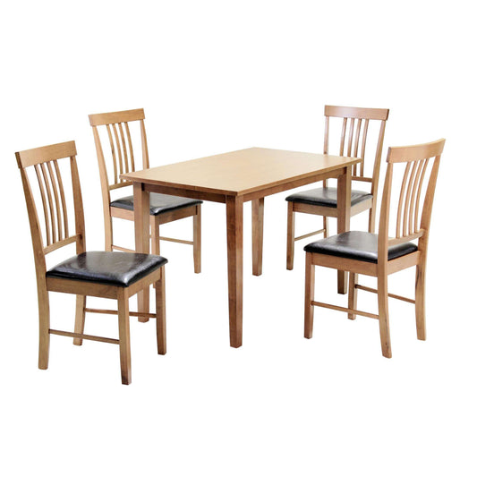 Ashpinoke:Massa Medium Dining Set with 4 Chairs Oak,Dining Sets,Heartlands Furniture