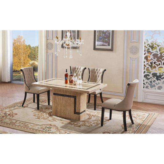 Ashpinoke:Potenza Marble Dining Table with Marble Base,Dining Tables,Heartlands Furniture