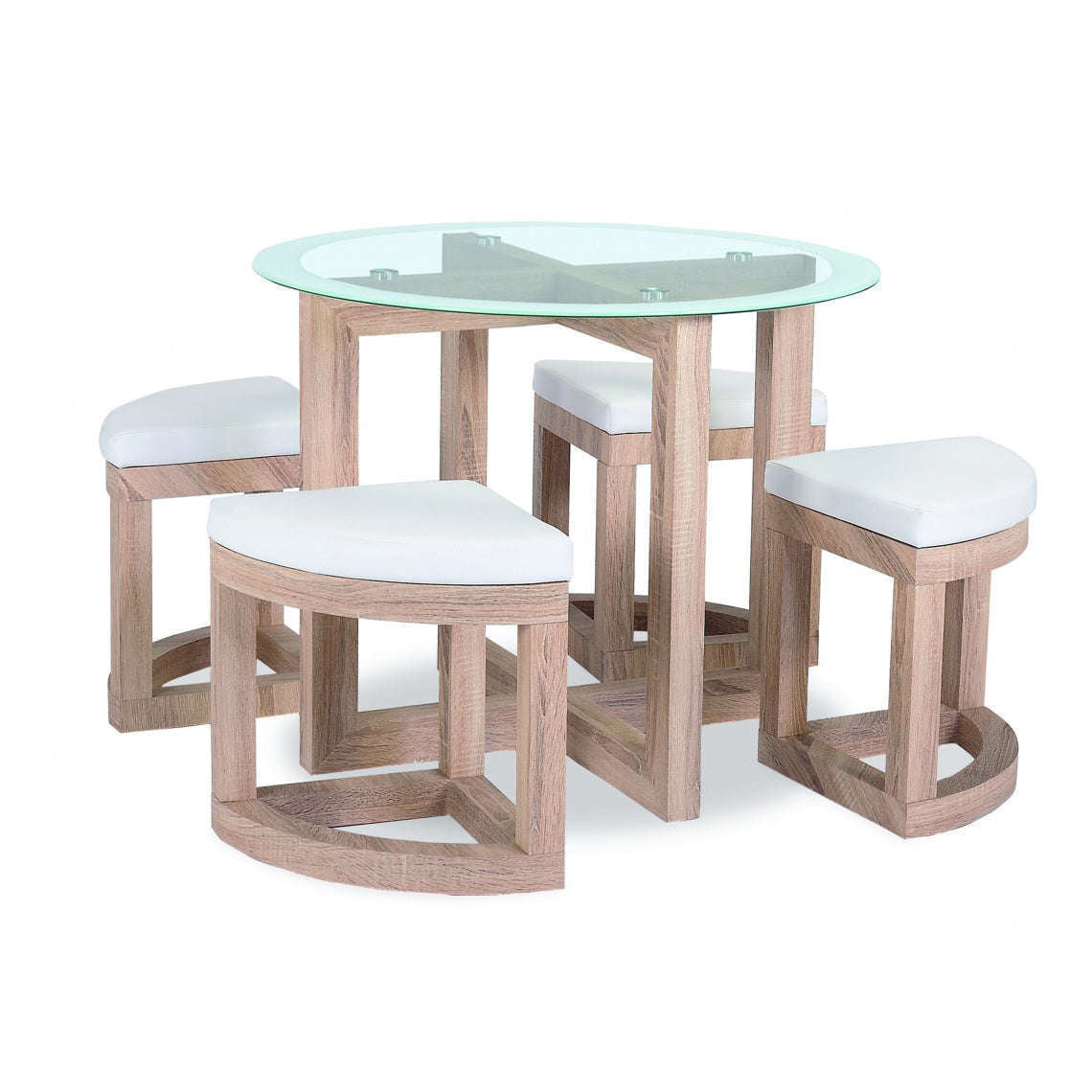 Ashpinoke:Quarry Dining Set with Glass Top and 4 Chairs,Dining Sets,Heartlands Furniture