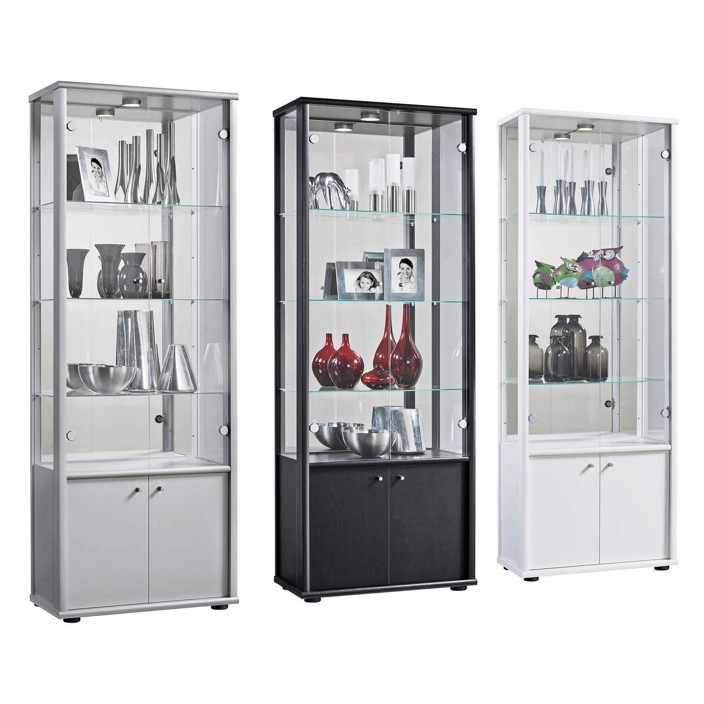 Selby Display with Base Unit 2 + 2 Doors in Black